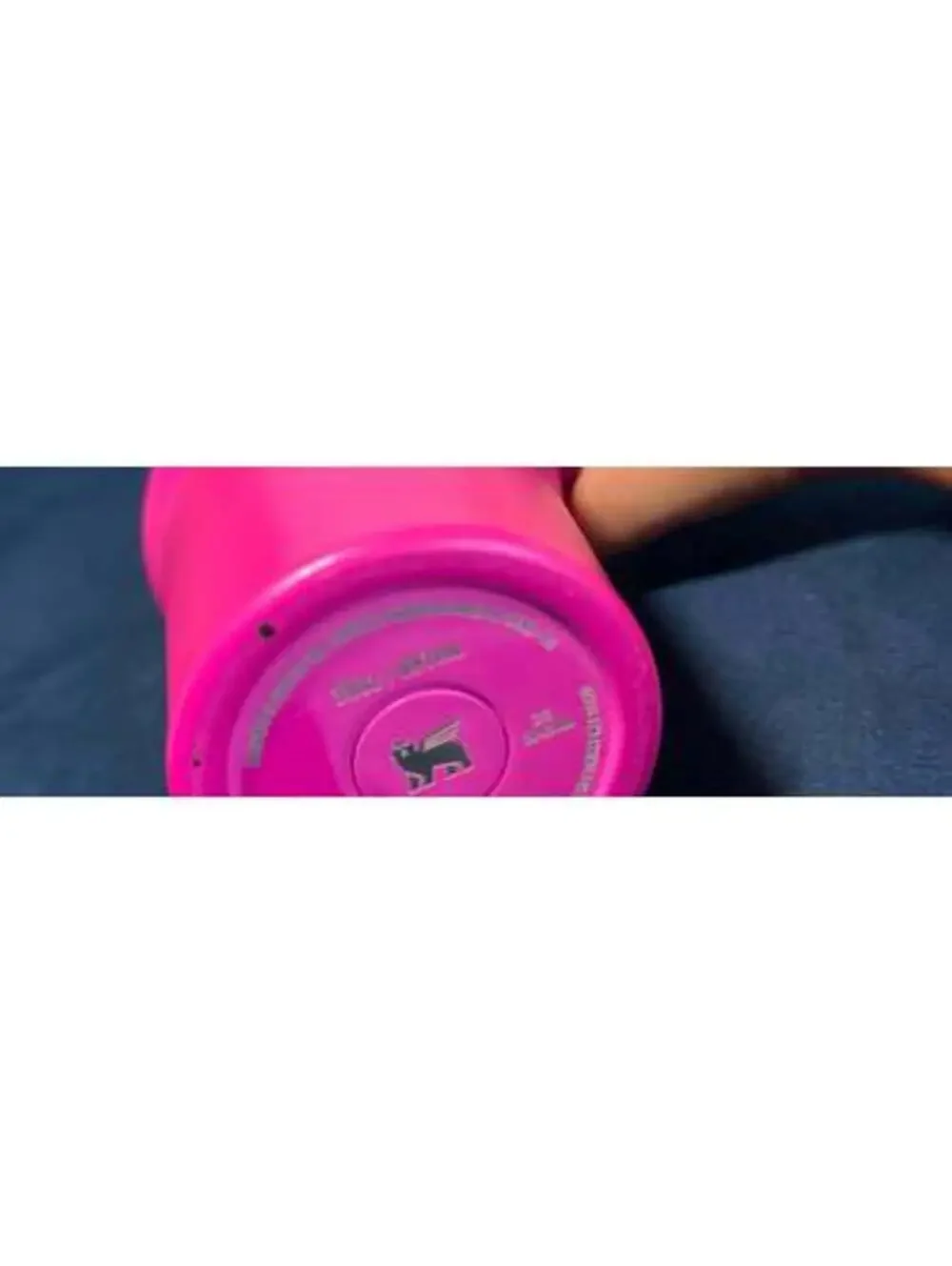 Neon pink STANLEY Tumbler Cup with Handle and Straw